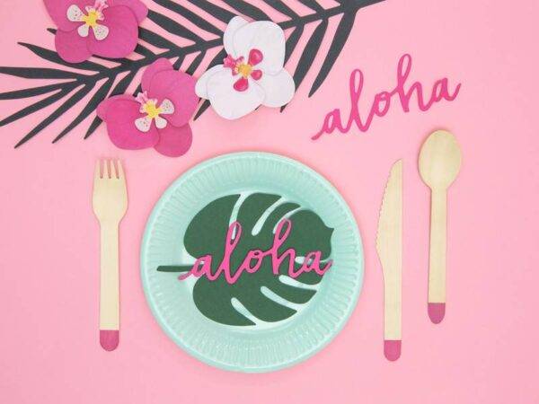 Decorações de papel Aloha