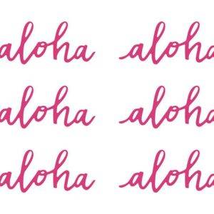 Decorações de papel Aloha