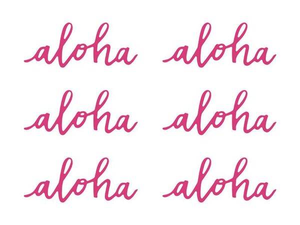 Decorações de papel Aloha
