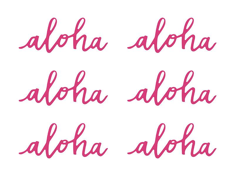 Decorações de papel Aloha