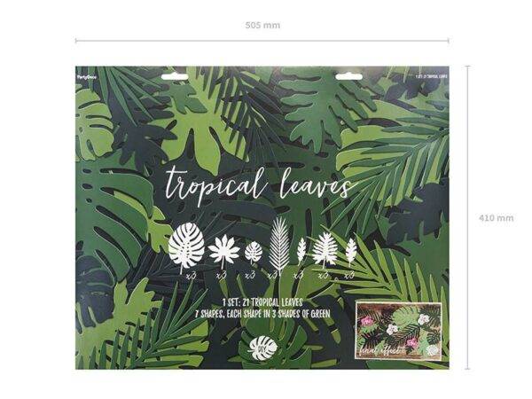 Decorações Aloha - Folhas tropicais, mistura