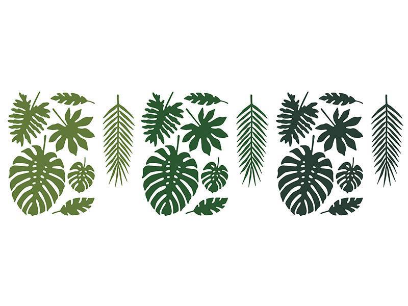 Decorações Aloha - Folhas tropicais, mistura
