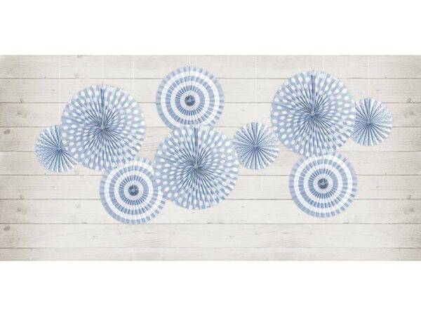 Rosetas decorativas, azul celeste
