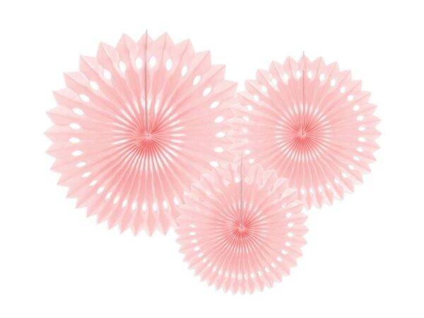 Leque de tecido, rosa claro, 20-30 cm