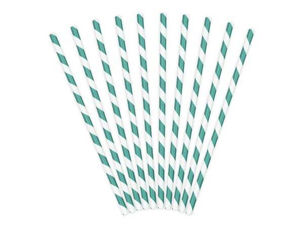 Palhinhas de papel, turquesa 19,5 cm