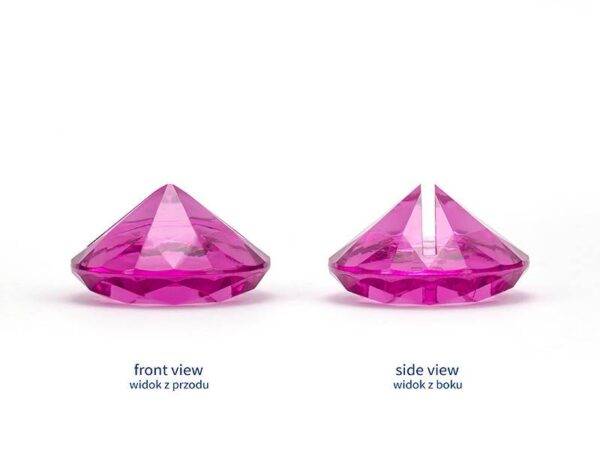 Porta-cartão de diamante, rosa escuro, 40 mm