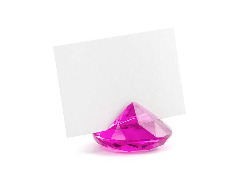 Porta-cartão de diamante, rosa escuro, 40 mm