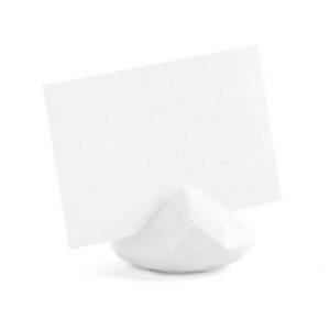 Porta-cartão de diamante, branco, 40 mm