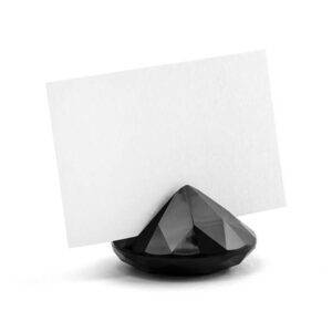Porta-cartão de diamante, preto, 40 mm