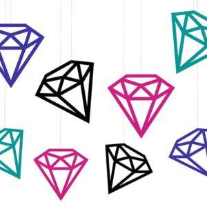 Diamantes de decorações, mix
