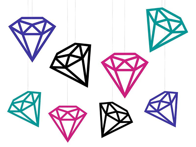 Diamantes de decorações, mix