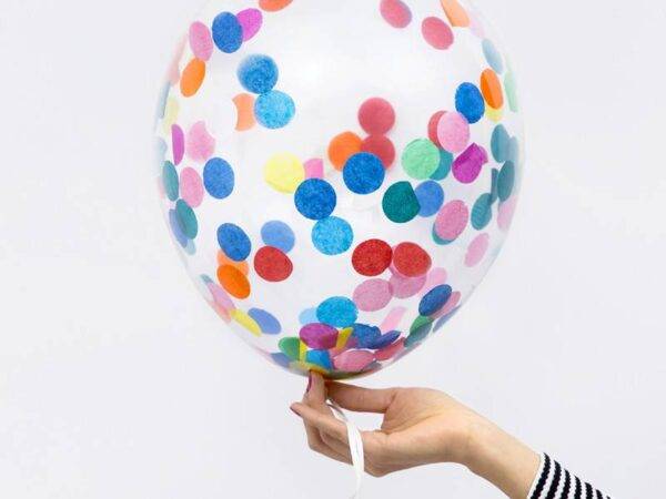 Balões de confete - círculos, 30 cm, mistura