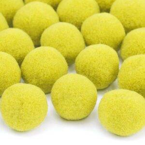 Pompons de pelúcia, amarelo