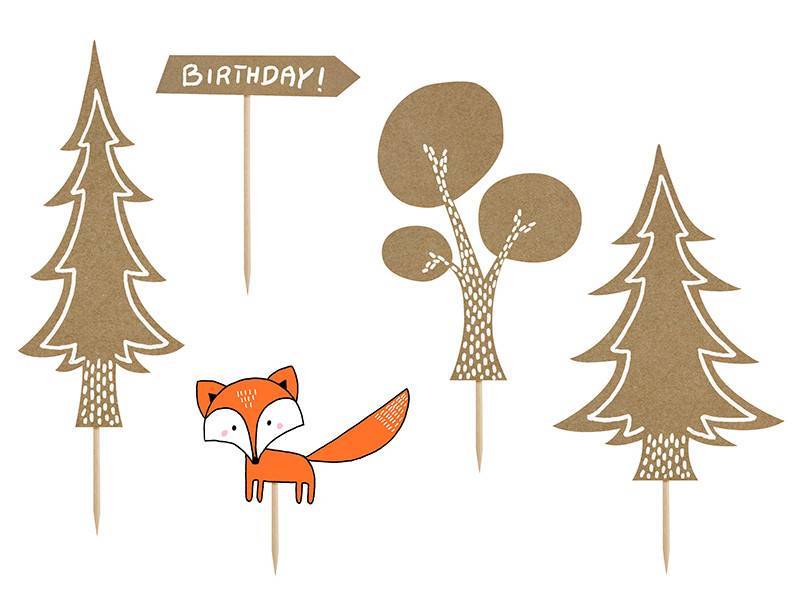 Toppers Woodland, mix: 1pkt/5pc.