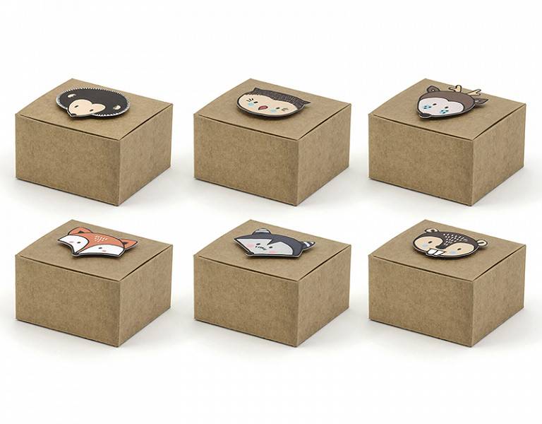 Caixas de floresta, mistura, 6x5,5x3,5cm