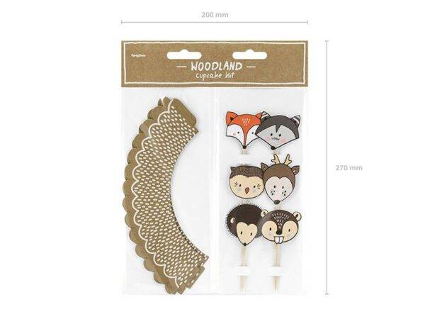 Kit Cupcake Woodland: 1pkt / 6pc.