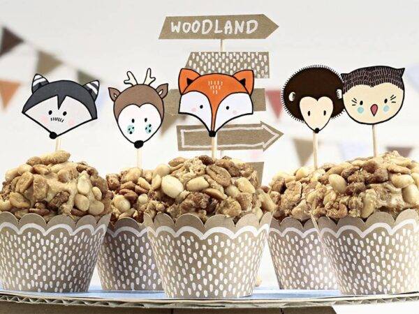 Kit Cupcake Woodland: 1pkt / 6pc.