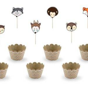 Kit Cupcake Woodland: 1pkt / 6pc.