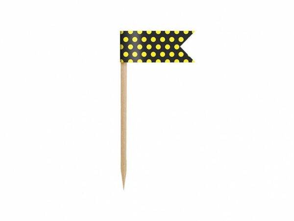 Cupcake Toppers Mini Bandeiras Bee, mix, 7 cm