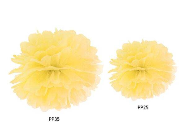 Tissue paper Pompom, Amarelo, 25 cm