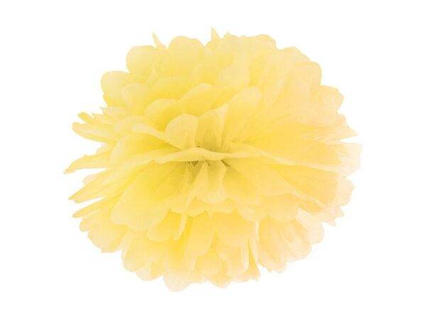 Tissue paper Pompom, yellow, 25 cm