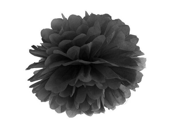 Tissue Pompom, Preto, 35 cm