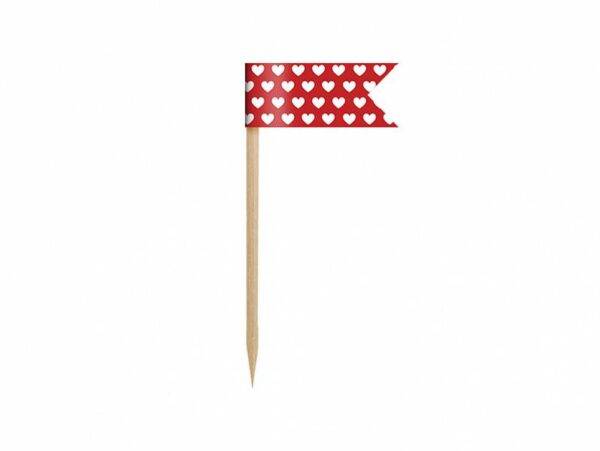 Cupcake Toppers Mini Flags Ladybug, mix, 7 cm