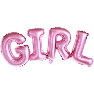 Balão de Foil Girl , 74x33 cm, rosa