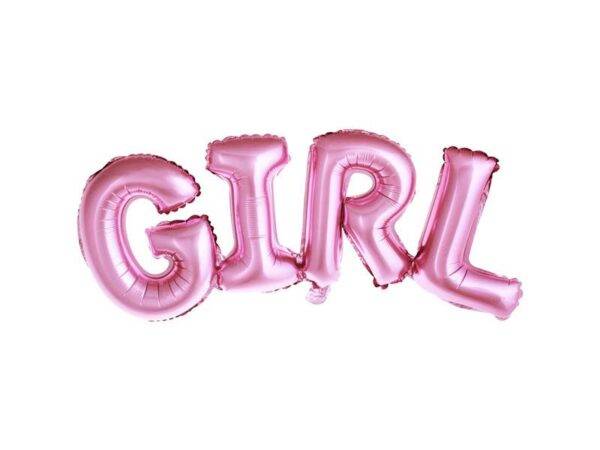 Balão de Foil Girl , 74x33 cm, rosa