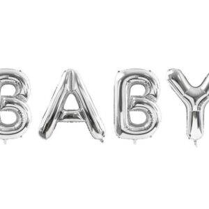 Balão de foil Baby 262x86 cm, prata