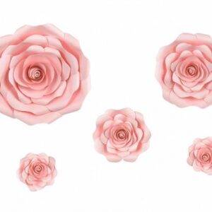 Cenário de flores de papel, rosa, mistura