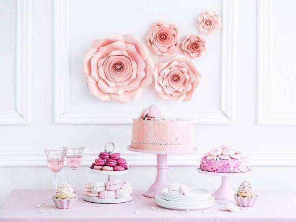 Cenário de flores de papel, rosa, mistura