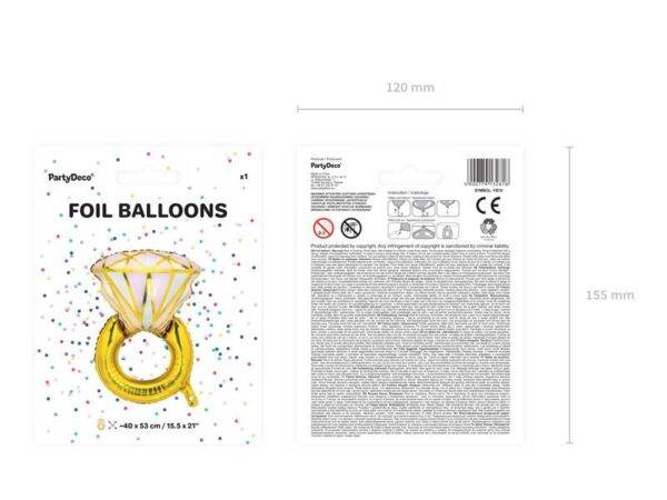Balão de Foil Anel de noivado