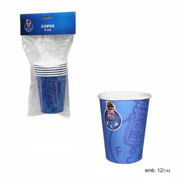 6 Copos FC Porto - Produto oficial Licenciado
