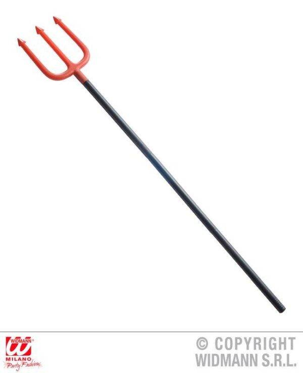 Tridente Preto/Vermelho 114 cm