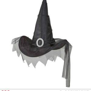 Chapéu de Bruxa Preto com Tule