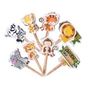 24 Jungle Cupcake Toppers