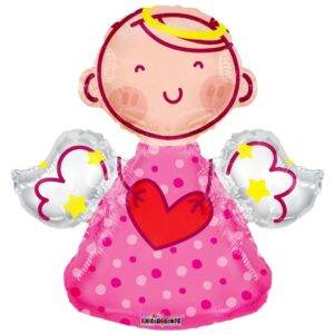 Balão Foil 28" Gellibean Angel Shape Rosa