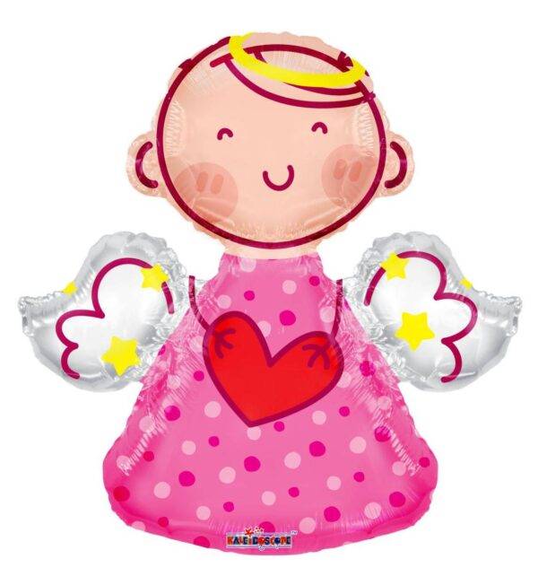 Balão Foil 28" Gellibean Angel Shape Rosa