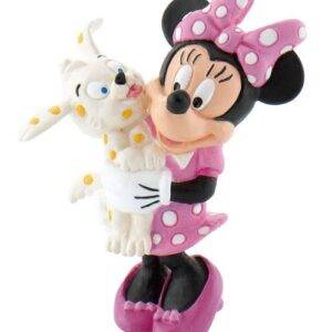 Figura coleccionável Minnie com cachorro