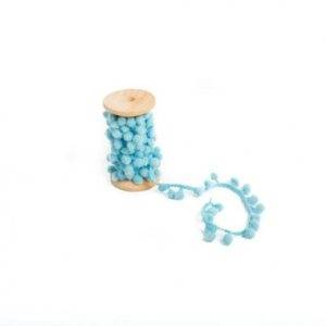 FITA POMPONS AZUL CLARO 1.5 CM X 2M