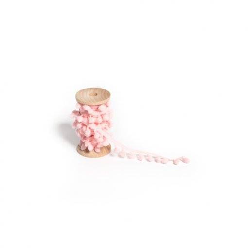 Fita de pompons Rosa Claro 1.5 cm x 2 m