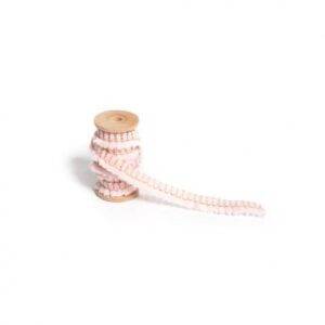 Fita Fringada em Rosa e Dourado 1,5 cm x 5 m