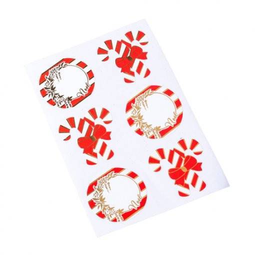 24 Autocolantes 6 cm Natal