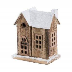 Casa de Madeira com Leds 13,5x8x15 cm