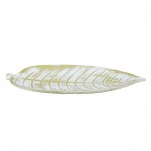 Travessa Tropical Madeira Branca 45x17x2,3 cm
