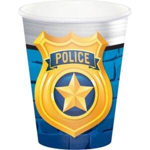 Copos de papel 250 ml Polícia (8 Unidades)