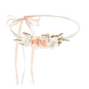 Coroa de flores, pêssego claro, 18 cm