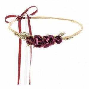 Coroa da flor, vermelho escuro, 18 cm