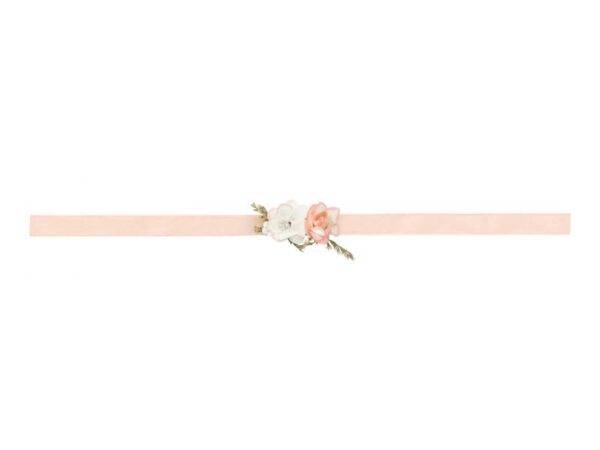 Corsage de pulso de flor, pêssego claro